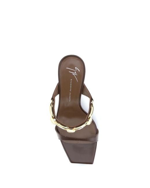 Giuseppe Zanotti White Muse Mules Sandals Calf Leather Bos Taurus