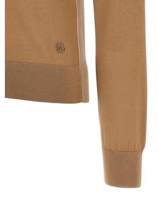 Dolce & Gabbana Brown Cashmere Turtleneck Sweater