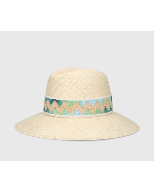 Borsalino Multicolor Claudette Panama Quito Patterned Hatband