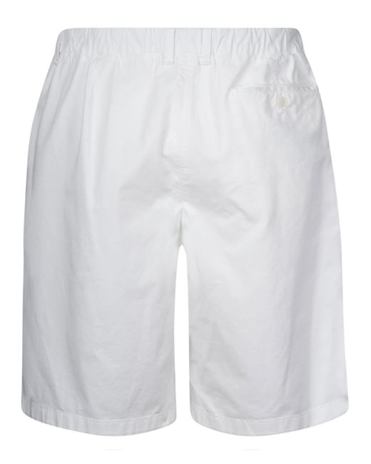 Giorgio Armani White Buttoned Shorts for men