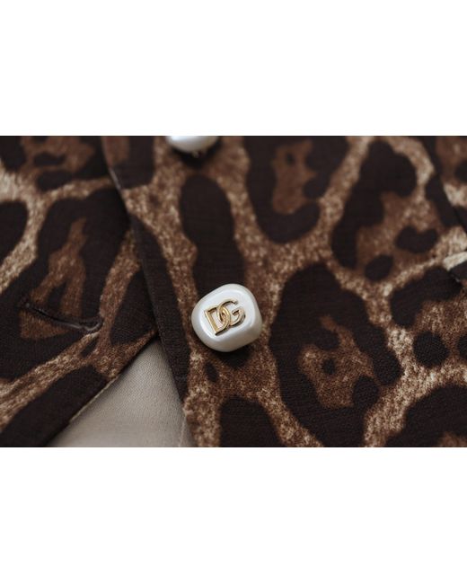 Dolce & Gabbana Black High Waist Leopard Mini Skirt