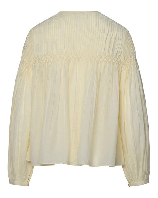 Isabel Marant Natural 'Abadi' Ivory Cotton Blend Shirt