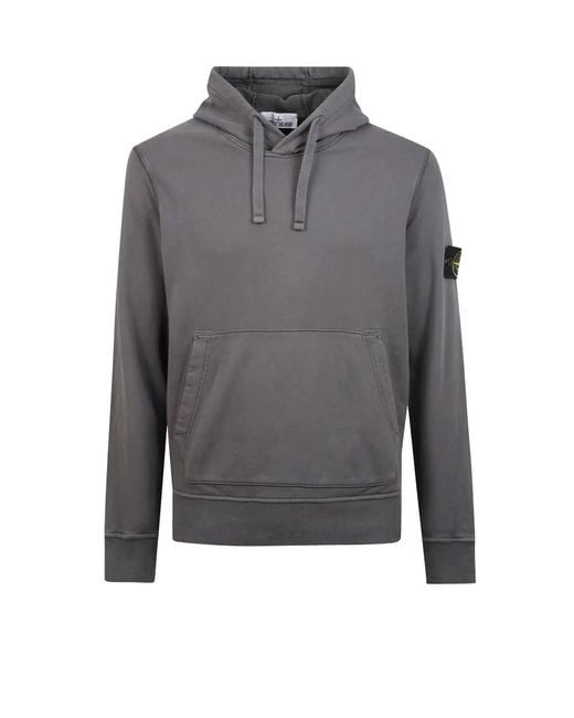 Stone Island Gray Organic Cotton Sweatshirt for men