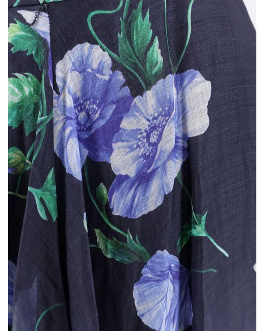Lavi Blue Plumeria Ramie Dress