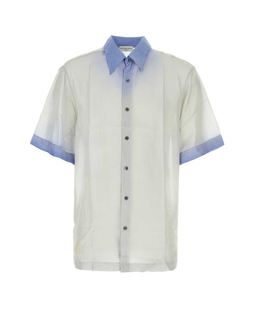Dries Van Noten White Light Silk Cassidye Shirt for men