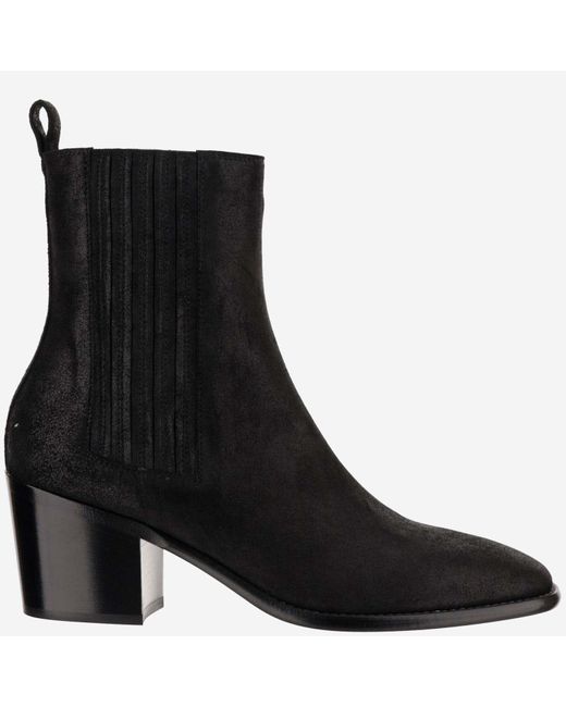 Sartore Black Suede Ankle Boots