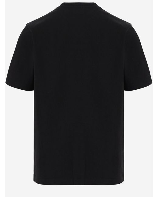 Casablanca Black Cotton T-Shirt With Logo Print Organic T-Shirts for men