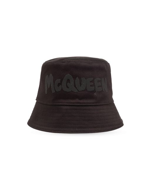 Alexander McQueen Black Hat With Logo for men