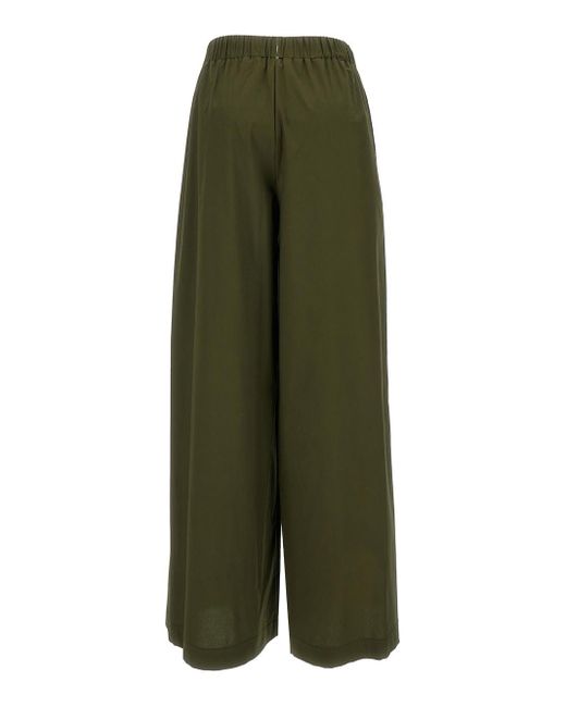 FEDERICA TOSI Green Elastic High-Waisted Pants