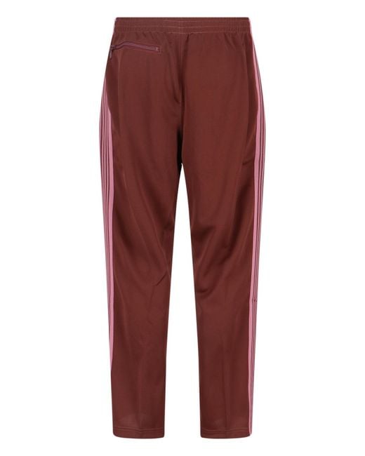 Needles Red Trousers Polyester for men