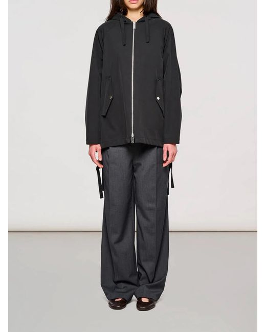OOF WEAR Black Cape Two Layers Cappotto