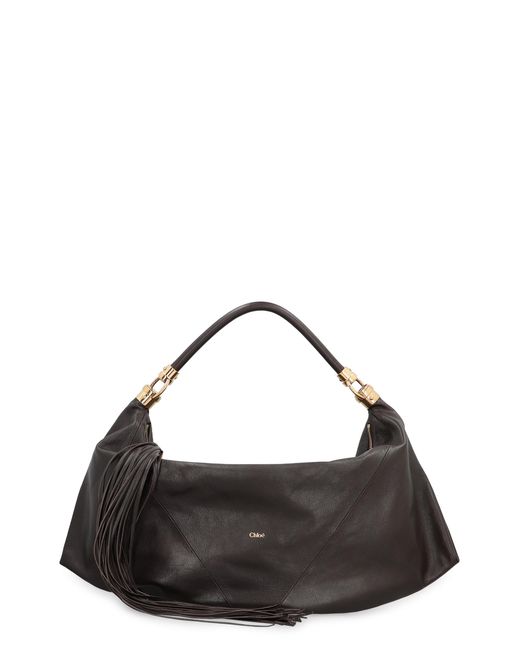 Chloé Black Carry Small Canvas Tote Bag Cotton