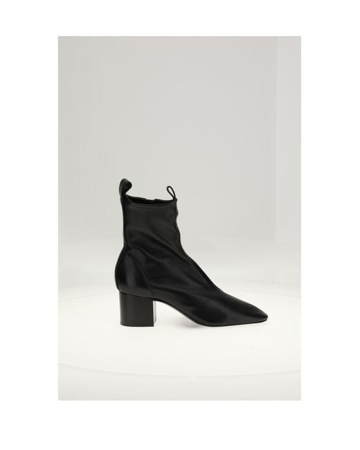 Céline White Zipped Boot 55 Upper: Lambskin