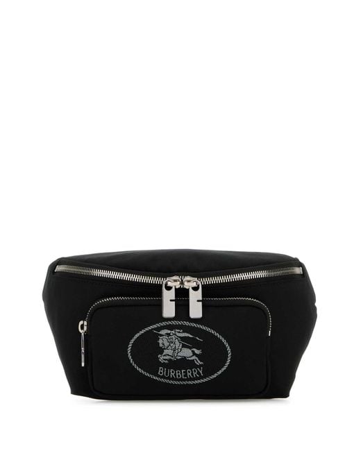 Burberry Black Canvas Belt Bag for men