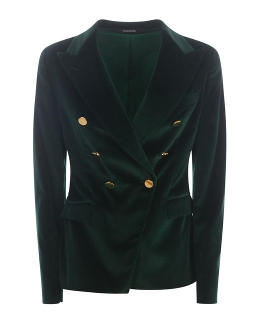 Tagliatore Green Double-Breasted Jacket "J-Alicya"