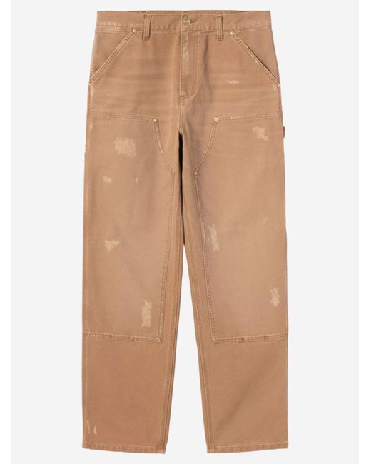 Carhartt Natural Cotton Trousers With Double Knee for men