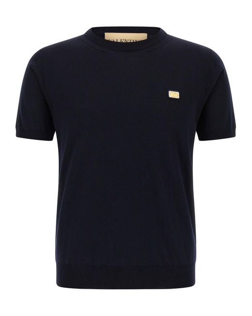 Valentino Garavani Black Vlogo Signature Jersey Virgin Wool Sweater, Cardigans for men