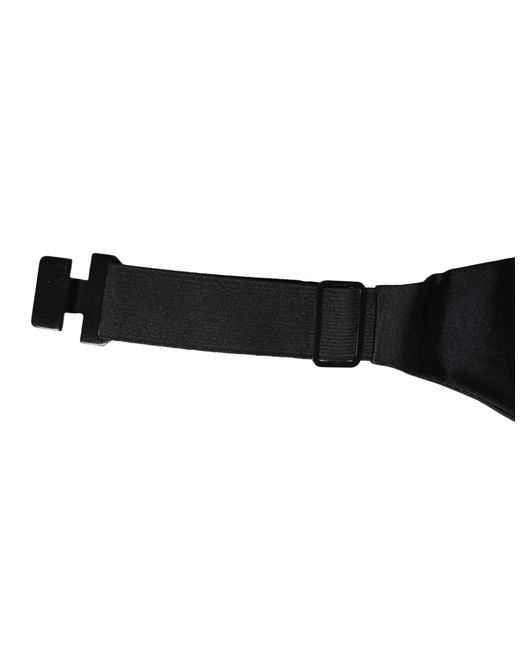 Dolce & Gabbana Black Silk Wide Belt Waist Cummerbund for men