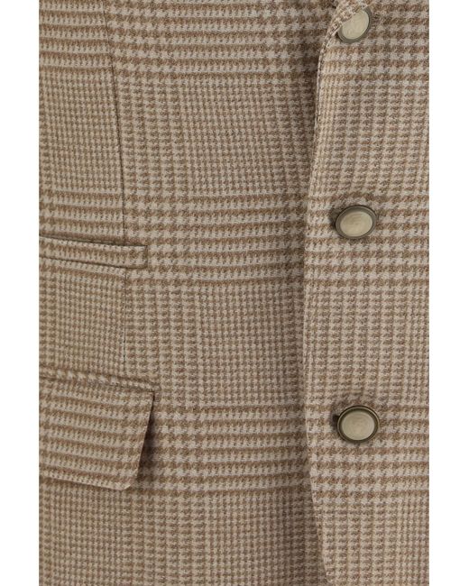 Brunello Cucinelli White Blazer Cotton Jacket for men