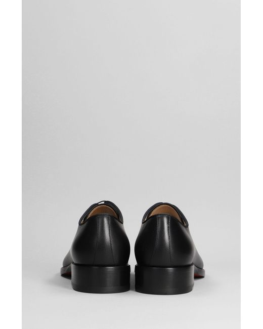 Christian Louboutin Gray Chambeliss Flat Lace Up Shoes for men