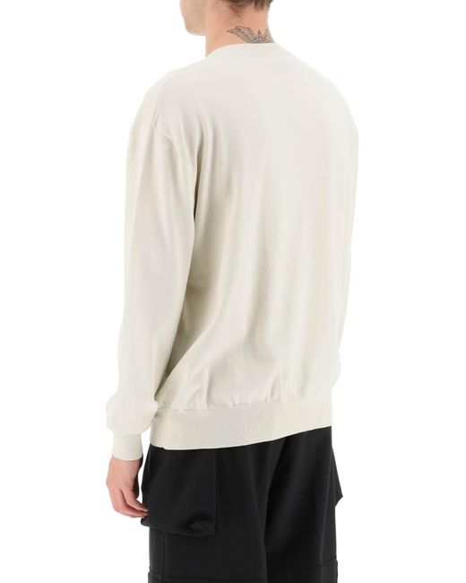 Marcelo Burlon White Sunset Cross Cotton Sweater for men