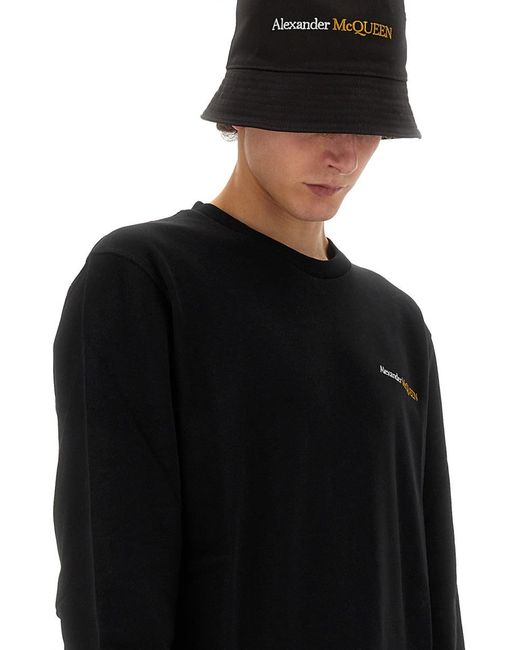Alexander McQueen Black Sweatshirt With Logo for men
