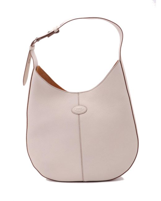 Tod's Natural Dbs Sacca Hobo Piccola Calf Leather Bag