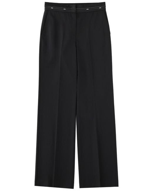 MSGM Black Cool Wool Pants Trousers