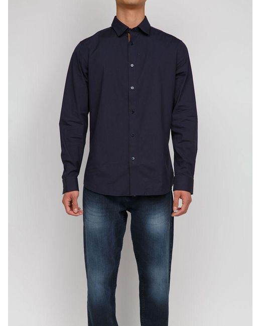 Burberry Blue Shirts Cotton Apparel T-Shirts for men
