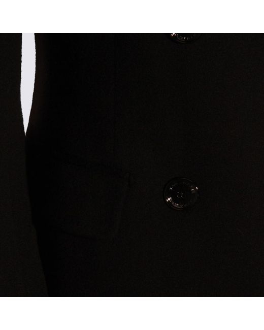 Tagliatore Black Wool Coat