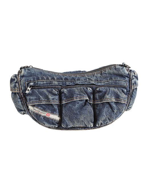 DIESEL Blue Re-edition Travel Denim Shoulder Bag for men