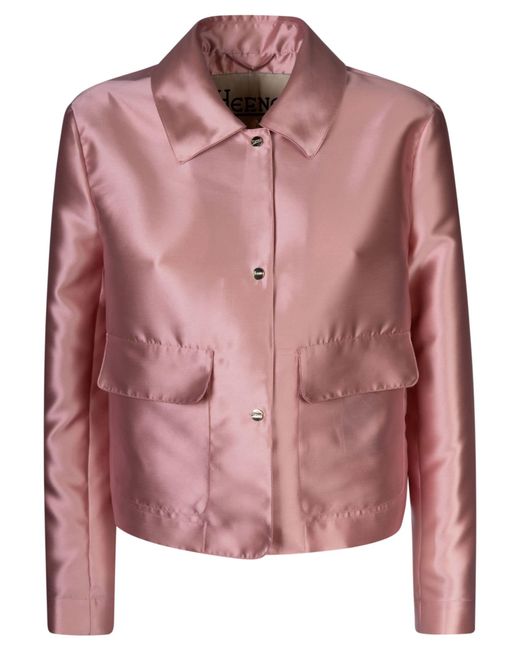 Herno Pink Pocket Detail Cropped Jacket