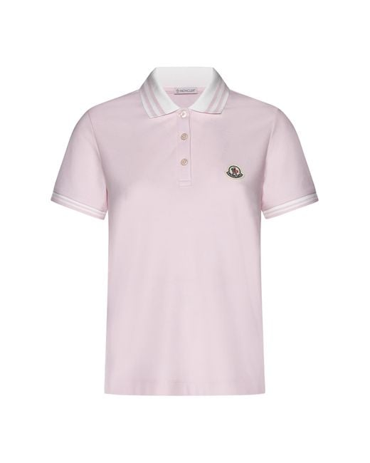 Moncler Pink T-Shirts And Polos