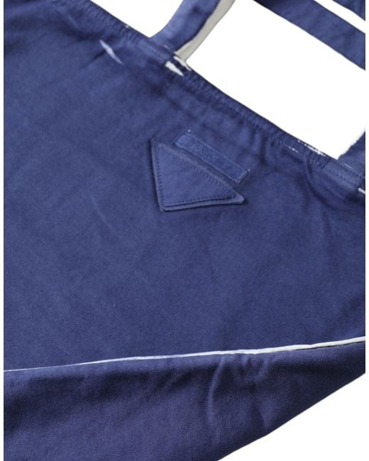 Prada Blue Elegant Tote Bag For Chic Outings