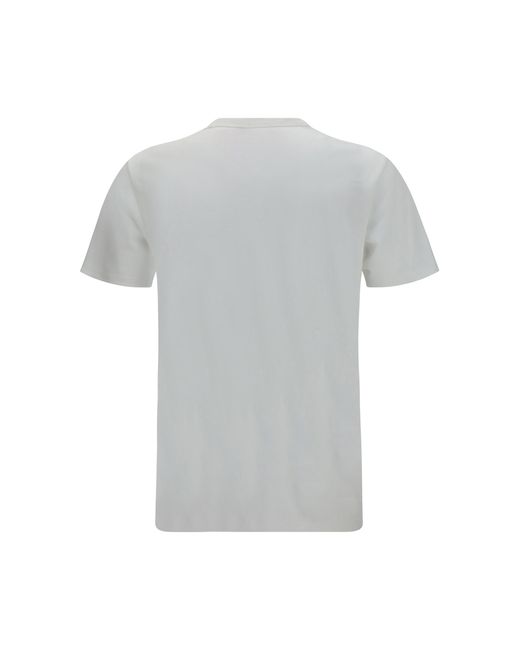 KENZO Gray Tulip Embroidered Cotton T-Shirt T-Shirts for men