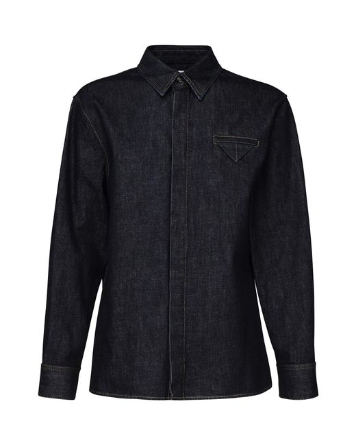 Bottega Veneta Blue Denim Shirt for men