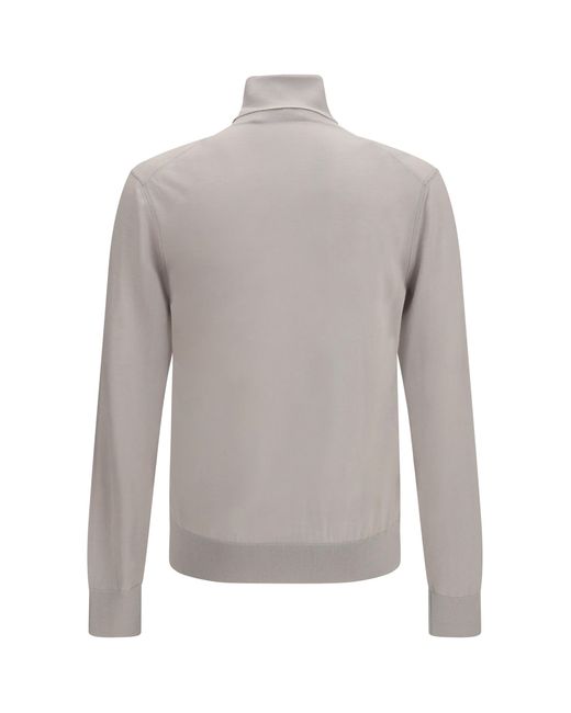 Dolce & Gabbana Gray Cashmere Turtleneck Sweater Kashmir/Capra Hircus for men