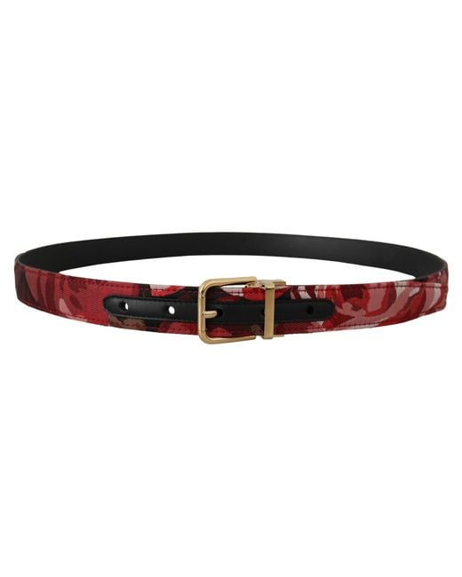 Dolce & Gabbana Black Leather Belt With-Tone Buckle for men