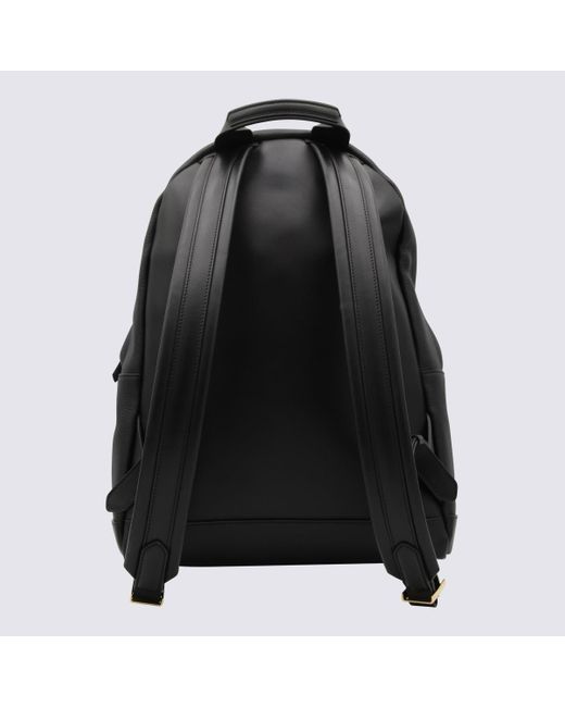 Tom Ford Black Leather Buckley Backpack for men