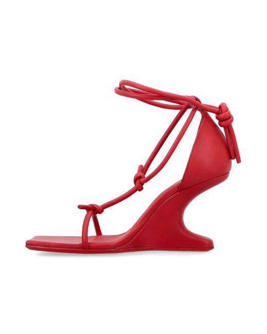 Rick Owens Red Cantilever Sandal T 8