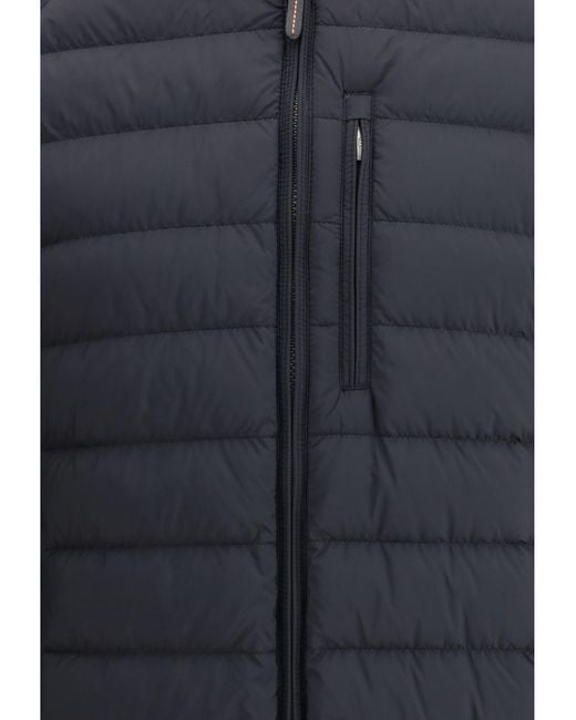 Parajumpers Blue Last Minute Hooded Down Jacket for men