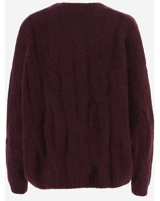 Allude Purple Cashmere And Silk Sweater
