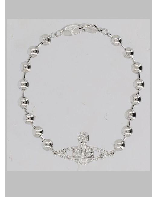 Vivienne Westwood Gray Bracelet Thames Orb Mini Brass Bracelets