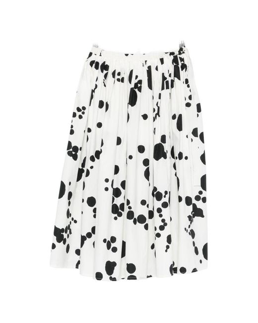 Apuntob White Skirts Cotton