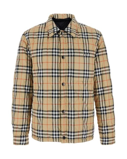 Burberry Black Quilted Jacket With Reversible Design for men