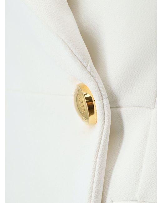 Elisabetta Franchi White Blazer Stretch Fabric, Polyester Blazers