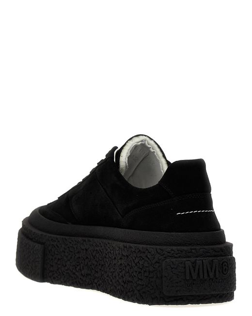 MM6 by Maison Martin Margiela Black Suede Platform Sneakers for men