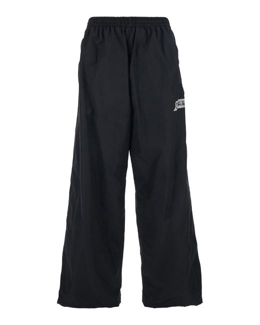 Balenciaga Blue Pants Cotton-Blend Trousers for men