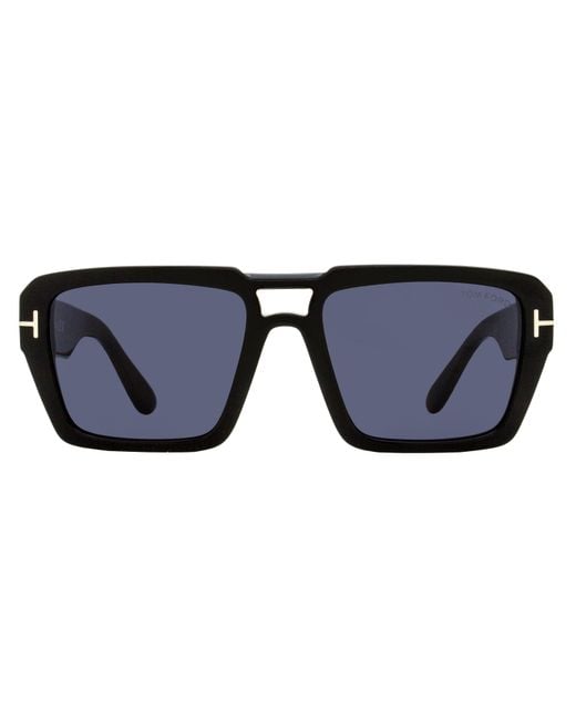 Tom Ford Black Redford Sunglasses Tf1153 01A 56Mm Ft1153 Plastic (Acetate) for men