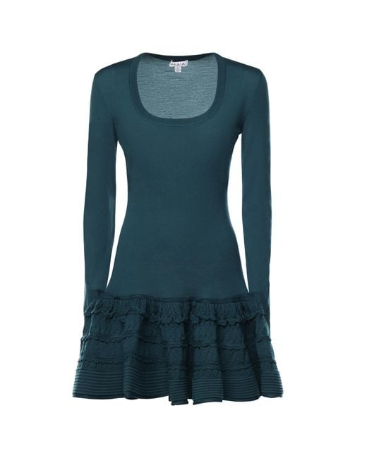 Alaïa Blue Dresses Wool